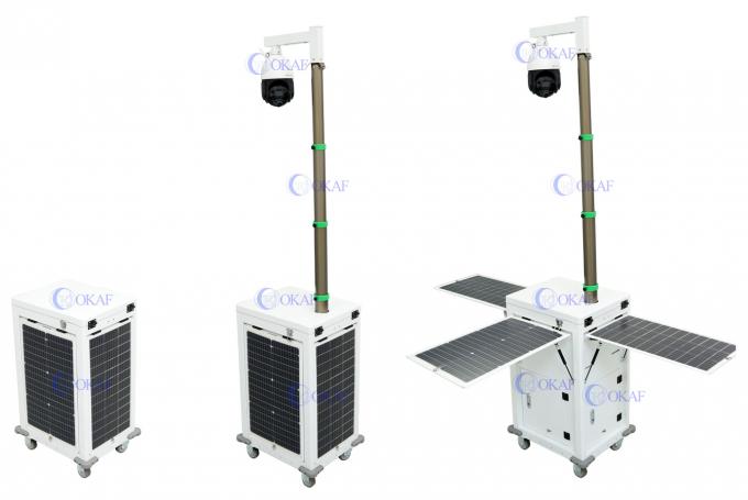 Камера 4G с искусственным интеллектом Мобильный кабинет безопасности на солнечной энергии для мониторинга строительных площадок 0