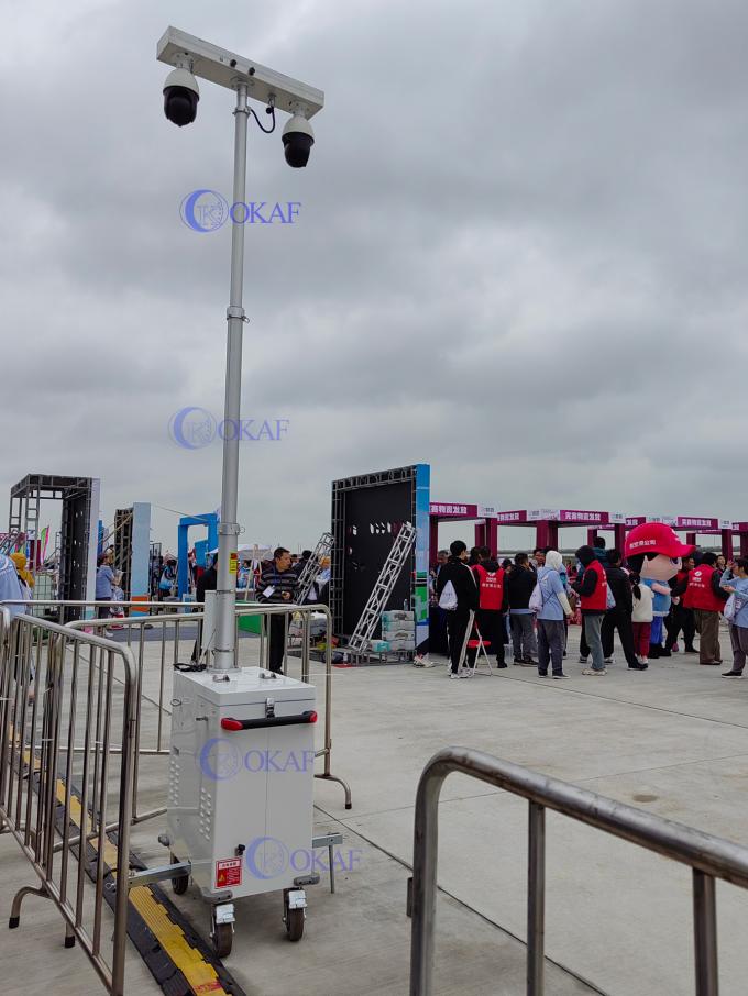 Камера 4G с искусственным интеллектом Мобильный кабинет безопасности на солнечной энергии для мониторинга строительных площадок 2